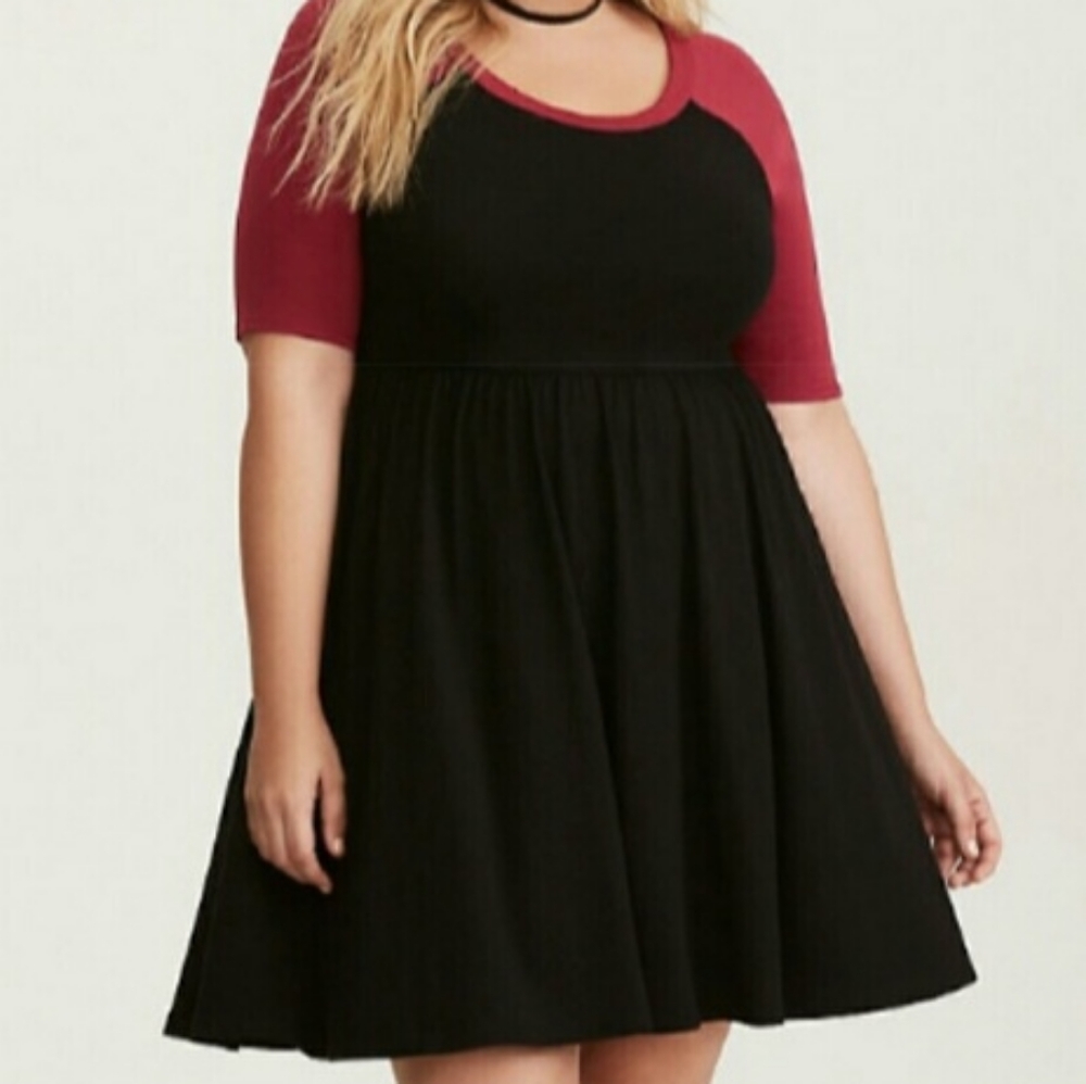 Torrid raglan skater dress size 1